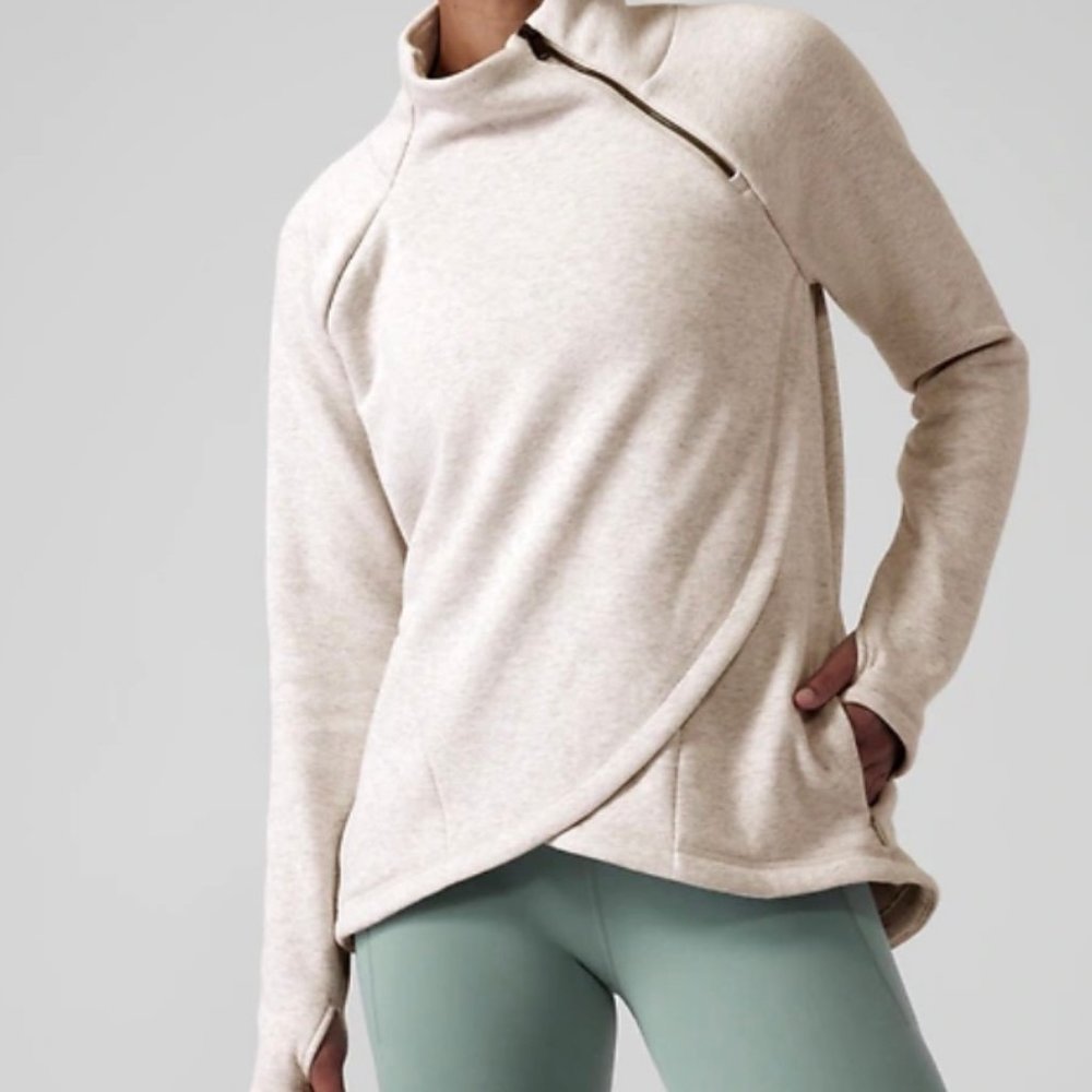 Athleta Cozy Karma Asym Pullover  XL